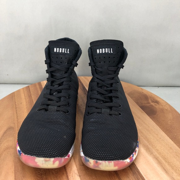 NOBULL Black Daisy High Top Training Shoes Black Floral Mens Size 9 US 10.5 - Picture 2 of 8